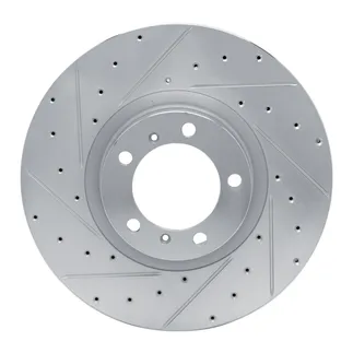 R1 Concepts EDZ-02084D Brake Rotor Drilled & Slotted Silver
